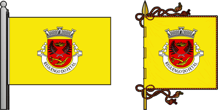 Bandeira e estandarte da freguesia de Reguengo do Fetal - Reguengo do Fetal civil parish, flag and banner Bandeira e estandarte da freguesia de Reguengo do Fetal - Reguengo do Fetal civil parish, flag and banner