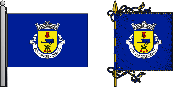 Bandeira e estandarte da freguesia de Faia - Faia civil parish, flag and banner Bandeira e estandarte da freguesia de Faia - Faia civil parish, flag and banner
