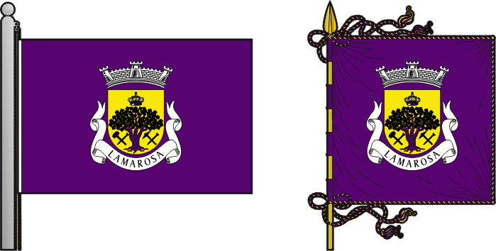 Bandeira e estandarte da antiga freguesia de Lamarosa - Lamarosa former civil parish, flag and banner Bandeira e estandarte da antiga freguesia de Lamarosa - Lamarosa former civil parish, flag and banner