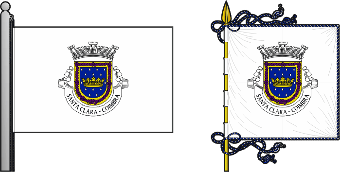 Bandeira e estandarte da antiga freguesia de Santa Clara - Santa Clara former civil parish, flag and banner