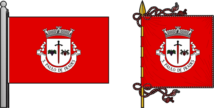 Bandeira e estandarte da antiga freguesia de São Paulo de Frades - São Paulo de Frades former civil parish, flag and banner Bandeira e estandarte da antiga freguesia de São Paulo de Frades - São Paulo de Frades former civil parish, flag and banner