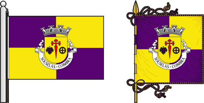 Bandeira e estandarte da antiga freguesia de Souselas - Souselas former civil parish, flag and banner Bandeira e estandarte da antiga freguesia de Souselas - Souselas former civil parish, flag and banner