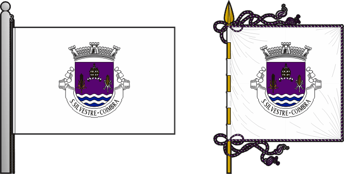 Bandeira e estandarte da freguesia de São Silvestre - São Silvestre civil parish, flag and banner Bandeira e estandarte da freguesia de São Silvestre - São Silvestre civil parish, flag and banner