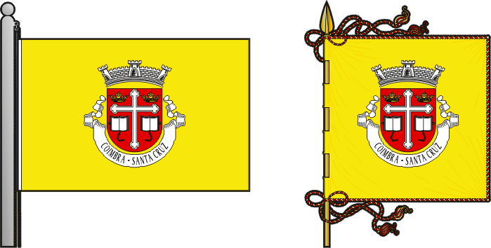 Bandeira e estandarte da antiga freguesia de Coimbra (Santa Cruz) - Coimbra (Santa Cruz) former civil parish, flag and banner Bandeira e estandarte da antiga freguesia de Coimbra (Santa Cruz) - Coimbra (Santa Cruz) former civil parish, flag and banner