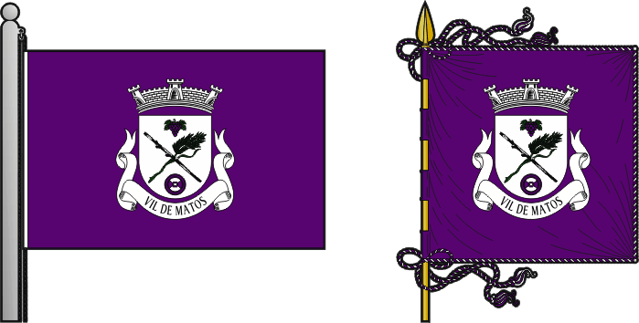 Bandeira e estandarte da antiga freguesia de Vil de Matos - Vil de Matos former civil parish, flag and banner Bandeira e estandarte da antiga freguesia de Vil de Matos - Vil de Matos former civil parish, flag and banner