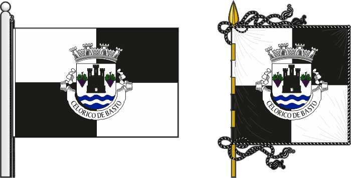 Bandeira e estandarte do Município de Celorico de Basto - Celorico de Basto municipal flag and banner Bandeira e estandarte do Município de Celorico de Basto - Celorico de Basto municipal flag and banner