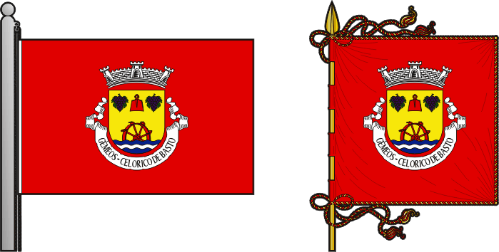 Bandeira e estandarte da antiga freguesia de Gémeos - Gémeos former civil parish, flag and banner Bandeira e estandarte da antiga freguesia de Gémeos - Gémeos former civil parish, flag and banner
