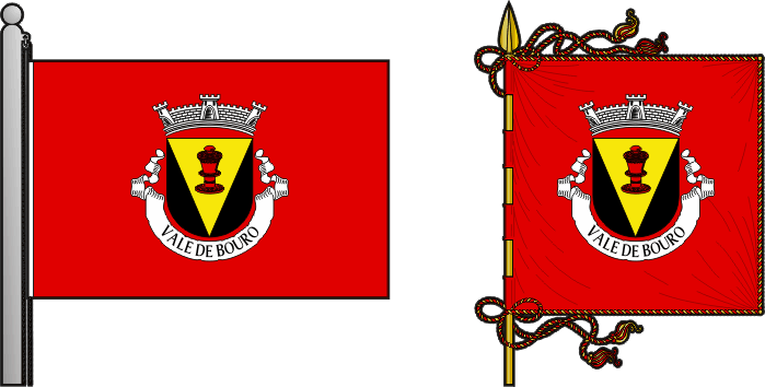 Bandeira e estandarte da freguesia de Vale de Bouro - Vale de Bouro civil parish, flag and banner Bandeira e estandarte da freguesia de Vale de Bouro - Vale de Bouro civil parish, flag and banner