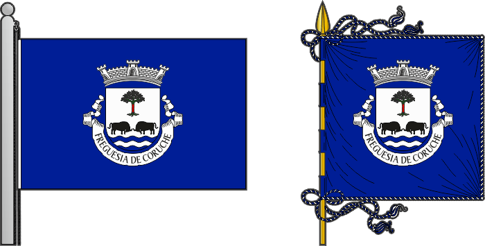 Bandeira e estandarte da antiga freguesia de Coruche - Coruche former civil parish, flag and banner