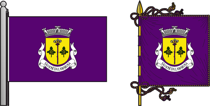 Bandeira e estandarte da freguesia de São José da Lamarosa - São José da Lamarosa civil parish, flag and banner Bandeira e estandarte da freguesia de São José da Lamarosa - São José da Lamarosa civil parish, flag and banner