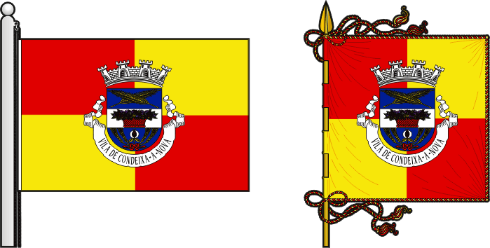 Bandeira e estandarte do município de Condeixa-a-Nova - Condeixa-a-Nova Municipality flag and banner Bandeira e estandarte do município de Condeixa-a-Nova - Condeixa-a-Nova Municipality flag and banner