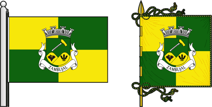 Bandeira e estandarte da freguesia de Zambujal - Zambujal civil parish, flag and banner Bandeira e estandarte da freguesia de Zambujal - Zambujal civil parish, flag and banner
