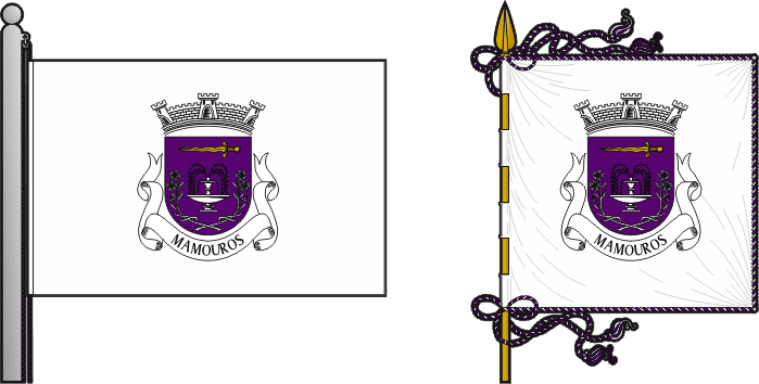 Bandeira e estandarte da antiga freguesia de Mamouros - Mamouros former civil parish, flag and banner Bandeira e estandarte da antiga freguesia de Mamouros - Mamouros former civil parish, flag and banner