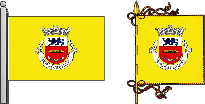 Bandeira e estandarte da antiga freguesia de Mezio - Mezio former civil parish, flag and banner Bandeira e estandarte da antiga freguesia de Mezio - Mezio former civil parish, flag and banner