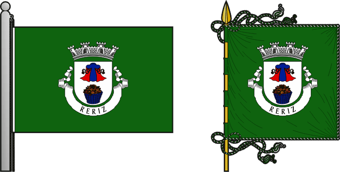 Bandeira e estandarte da antiga freguesia de Reriz - Reriz former civil parish, flag and banner Bandeira e estandarte da antiga freguesia de Reriz - Reriz former civil parish, flag and banner
