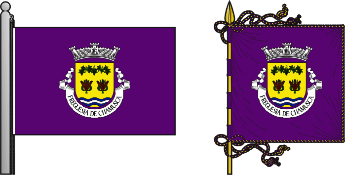 Bandeira e estandarte da antiga freguesia de Chamusca - Chamusca former civil parish, flag and banner Bandeira e estandarte da antiga freguesia de Chamusca - Chamusca former civil parish, flag and banner