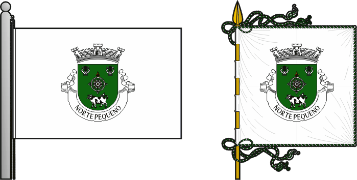 Bandeira e estandarte da freguesia de Norte Pequeno - Norte Pequeno civil parish, flag and banner Bandeira e estandarte da freguesia de Norte Pequeno - Norte Pequeno civil parish, flag and banner