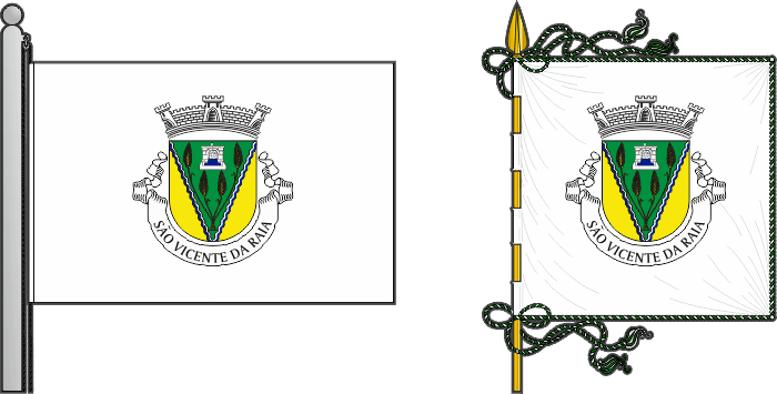 Bandeira e estandarte da freguesia de São Vicente - São Vicente civil parish, flag and banner Bandeira e estandarte da freguesia de São Vicente - São Vicente civil parish, flag and banner