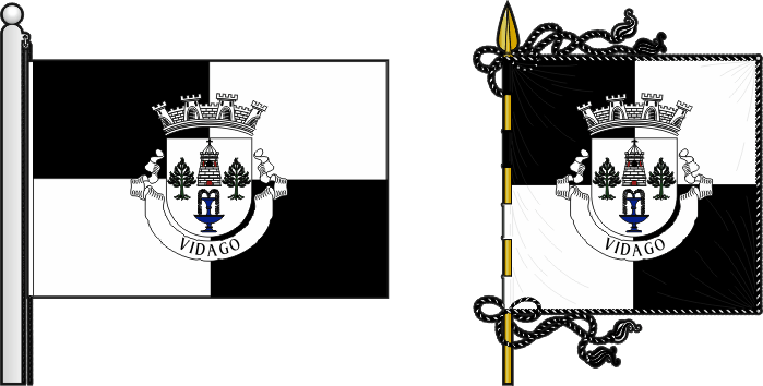 Bandeira e estandarte da antiga freguesia de Vidago - Vidago former civil parish, flag and banner Bandeira e estandarte da antiga freguesia de Vidago - Vidago former civil parish, flag and banner