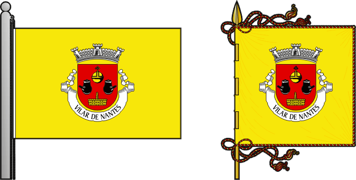 Bandeira e estandarte da freguesia de Vilar de Nantes - Vilar de Nantes civil parish, flag and banner Bandeira e estandarte da freguesia de Vilar de Nantes - Vilar de Nantes civil parish, flag and banner