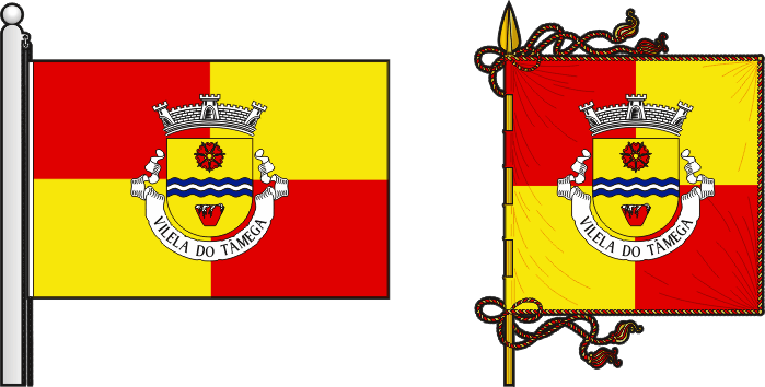 Bandeira e estandarte da freguesia de Vilela do Tâmega - Vilela do Tâmega civil parish, flag and banner Bandeira e estandarte da freguesia de Vilela do Tâmega - Vilela do Tâmega civil parish, flag and banner