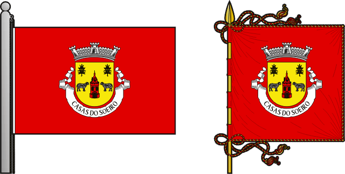 Bandeira e estandarte da freguesia de Casas do Soeiro - Casas do Soeiro civil parish, flag and banner Bandeira e estandarte da freguesia de Casas do Soeiro - Casas do Soeiro civil parish, flag and banner