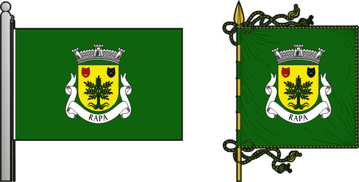 Bandeira e estandarte da antiga freguesia de Rapa - Rapa former civil parish, flag and banner Bandeira e estandarte da antiga freguesia de Rapa - Rapa former civil parish, flag and banner