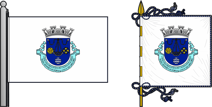 Bandeira e estandarte da União das freguesias de Caldas da Rainha – Nossa Senhora do Pópulo, Coto e São Gregório - Caldas da Rainha – Nossa Senhora do Pópulo, Coto and São Gregório civil parishes union flag and banner Bandeira e estandarte da União das freguesias de Caldas da Rainha – Nossa Senhora do Pópulo, Coto e São Gregório - Caldas da Rainha – Nossa Senhora do Pópulo, Coto and São Gregório civil parishes union flag and banner