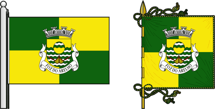 Bandeira e estandarte da freguesia de Foz do Arelho - Foz do Arelho civil parish, flag and banner Bandeira e estandarte da freguesia de Foz do Arelho - Foz do Arelho civil parish, flag and banner