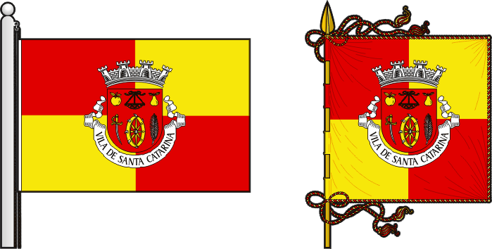 Bandeira e estandarte da freguesia de Santa Catarina - Santa Catarina civil parish, flag and banner Bandeira e estandarte da freguesia de Santa Catarina - Santa Catarina civil parish, flag and banner