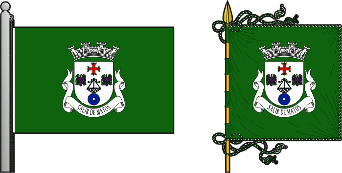 Bandeira e estandarte da freguesia de Salir de Matos - Salir de Matos civil parish, flag and banner Bandeira e estandarte da freguesia de Salir de Matos - Salir de Matos civil parish, flag and banner