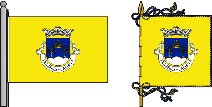 Bandeira e estandarte da freguesia de Prazeres - Prazeres civil parish, flag and banner Bandeira e estandarte da freguesia de Prazeres - Prazeres civil parish, flag and banner