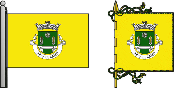 Bandeira e estandarte da antiga freguesia de Arga de Baixo - Arga de Baixo former civil parish, flag and banner Bandeira e estandarte da antiga freguesia de Arga de Baixo - Arga de Baixo former civil parish, flag and banner