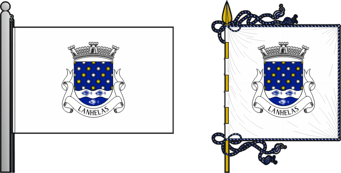 Bandeira e estandarte da freguesia de Lanhelas - Lanhelas civil parish, flag and banner