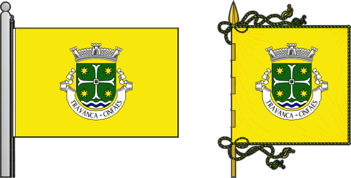 Bandeira e estandarte da freguesia de Travanca - Travanca civil parish, flag and banner Bandeira e estandarte da freguesia de Travanca - Travanca civil parish, flag and banner