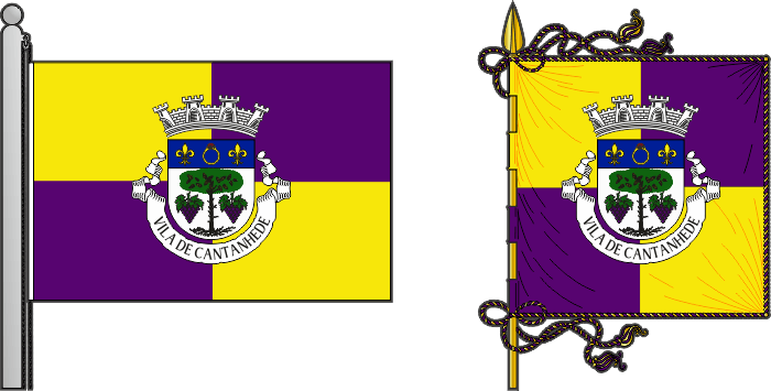Bandeira e estandarte do Município de Cantanhede - Cantanhede municipal flag and banner Bandeira e estandarte do Município de Cantanhede - Cantanhede municipal flag and banner