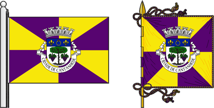 Bandeira e estandarte do Município de Cantanhede - Cantanhede municipal flag and banner Bandeira e estandarte do Município de Cantanhede - Cantanhede municipal flag and banner