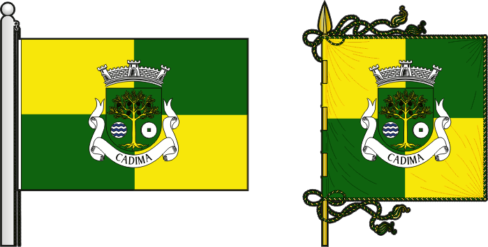 Bandeira e estandarte da freguesia de Cadima - Cadima civil parish, flag and banner Bandeira e estandarte da freguesia de Cadima - Cadima civil parish, flag and banner
