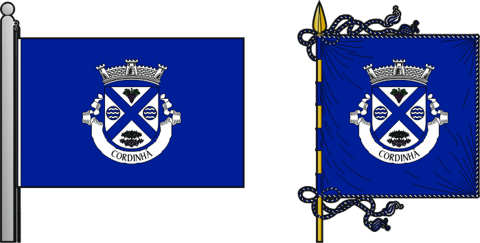 Bandeira e estandarte da freguesia de Cordinhã - Cordinhã civil parish, flag and banner Bandeira e estandarte da freguesia de Cordinhã - Cordinhã civil parish, flag and banner