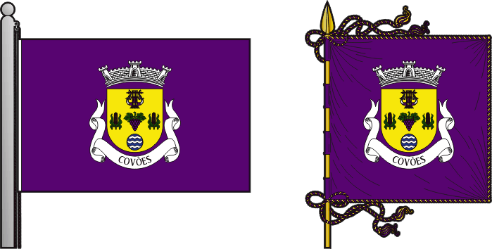 Bandeira e estandarte da antiga freguesia de Covões - Covões former civil parish, flag and banner