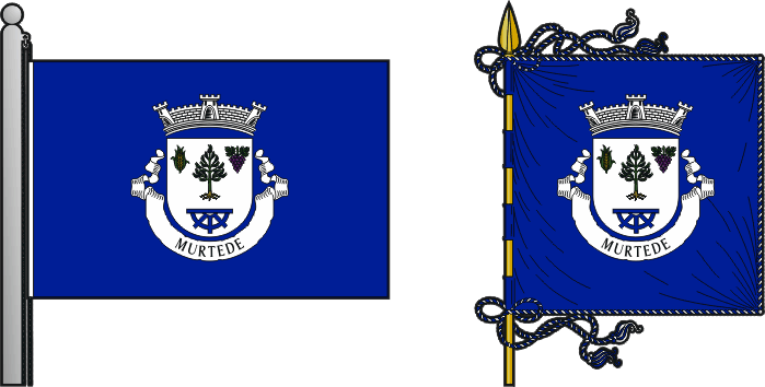 Bandeira e estandarte da freguesia de Murtede - Murtede civil parish, flag and banner Bandeira e estandarte da freguesia de Murtede - Murtede civil parish, flag and banner