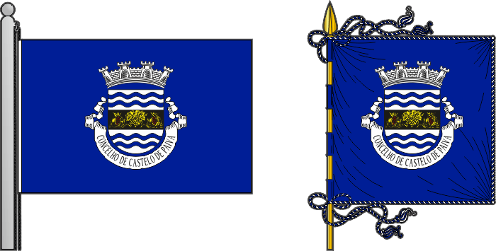 Proposta para a bandeira e estandarte do Município de Castelo de Paiva - Castelo de Paiva municipal flag and banner proposal