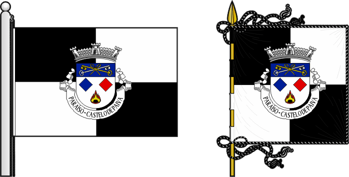 Bandeira e estandarte da antiga freguesia de Paraíso - Paraíso former civil parish, flag and banner Bandeira e estandarte da antiga freguesia de Paraíso - Paraíso former civil parish, flag and banner