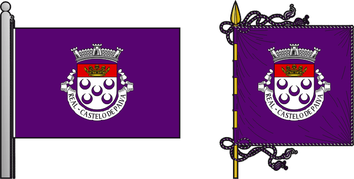 Bandeira e estandarte da freguesia de Real - Real civil parish, flag and banner Bandeira e estandarte da freguesia de Real - Real civil parish, flag and banner