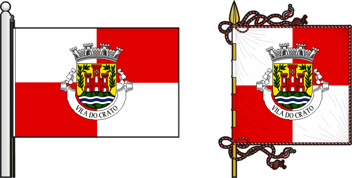 Bandeira e estandarte do município do Crato - Crato Municipality flag and banner Bandeira e estandarte do município do Crato - Crato Municipality flag and banner