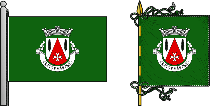 Bandeira e estandarte da antiga freguesia de Crato e Mártires - Crato and Mártires former civil parish, flag and banner Bandeira e estandarte da antiga freguesia de Crato e Mártires - Crato and Mártires former civil parish, flag and banner