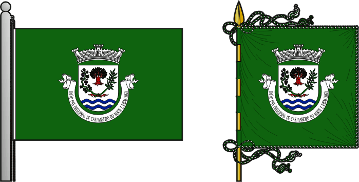 Bandeira e estandarte da Freguesia de Castanheiro do Norte e Ribalonga - Castanheiro do Norte and Ribalonga civil parish, flag and banner Bandeira e estandarte da Freguesia de Castanheiro do Norte e Ribalonga - Castanheiro do Norte and Ribalonga civil parish, flag and banner