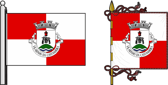 Bandeira e estandarte da freguesia de Vilarinho da Castanheira - Vilarinho da Castanheira civil parish, flag and banner Bandeira e estandarte da freguesia de Vilarinho da Castanheira - Vilarinho da Castanheira civil parish, flag and banner