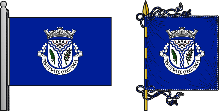 Bandeira e estandarte da freguesia de Constância - Constância civil parish, flag and banner Bandeira e estandarte da freguesia de Constância - Constância civil parish, flag and banner