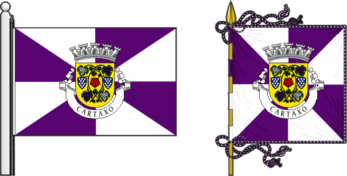 Bandeira e estandarte do Município do Cartaxo - Cartaxo municipal flag and banner Bandeira e estandarte do Município do Cartaxo - Cartaxo municipal flag and banner